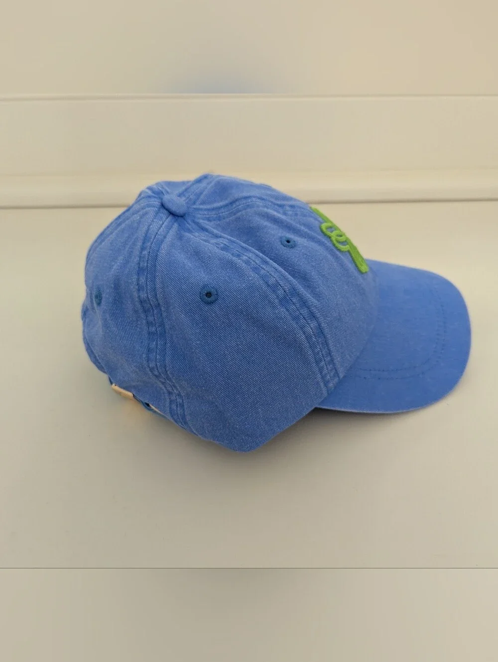 NWT! Lilly Pulitzer Chambray Logo Hat In Oceanfront Blue